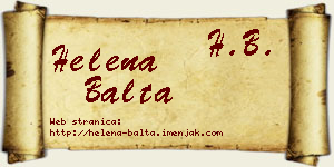 Helena Balta vizit kartica
